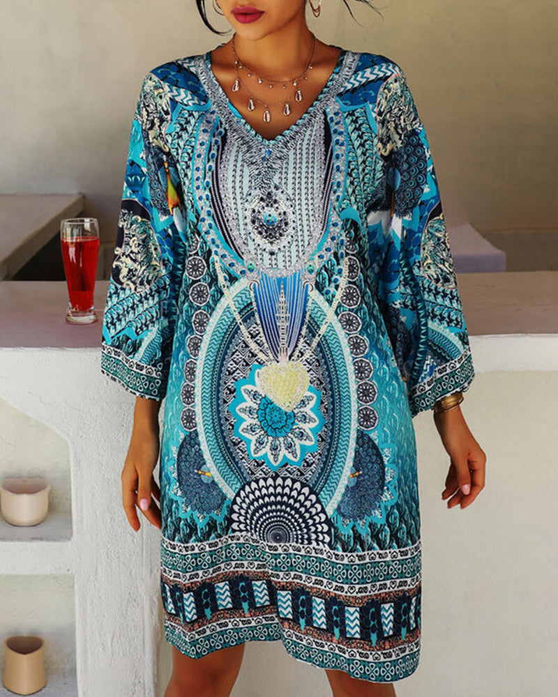 Nathalie | Robe Bohème Imprimée