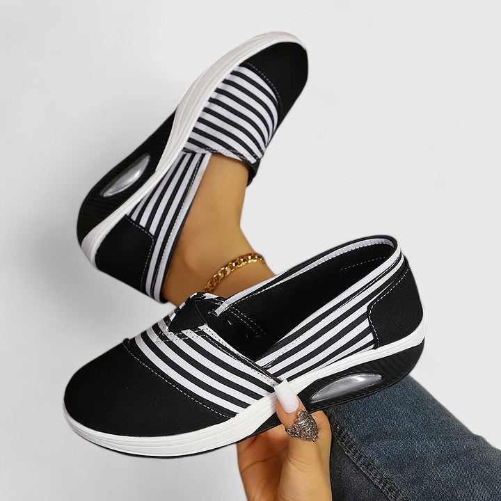 Marina | Baskets Slip-On Rayées