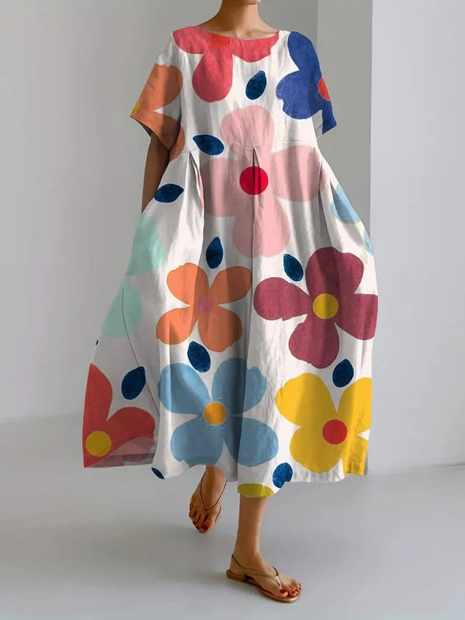 Liora | Robe Longue Fleurie Color Pop
