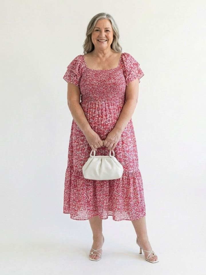 Juliette | Robe Maxi Fleurie Smockée Romantique