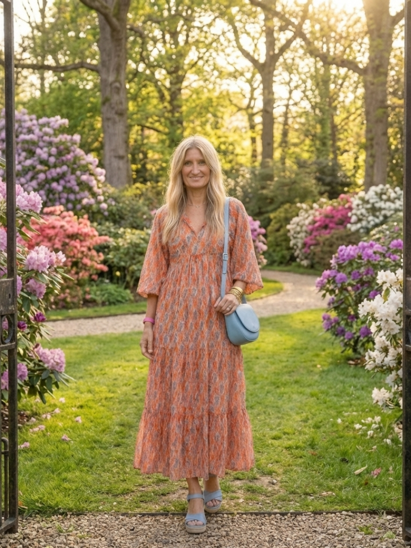 Océane | Robe Maxi Bohème Imprimé Chaleureux