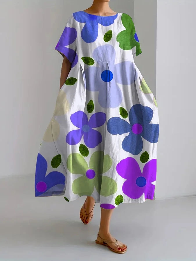 Liora | Robe Longue Fleurie Color Pop
