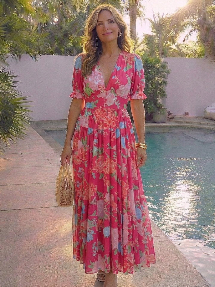 Rosalie | Robe Maxi Fleurie Bohème