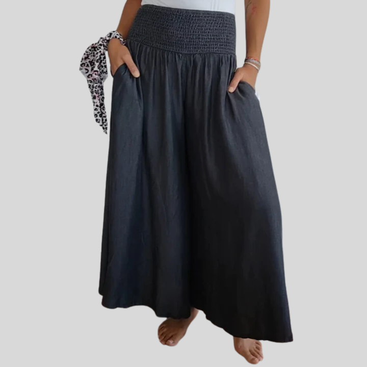 Delphine | Pantalon Large Fluide Romantique