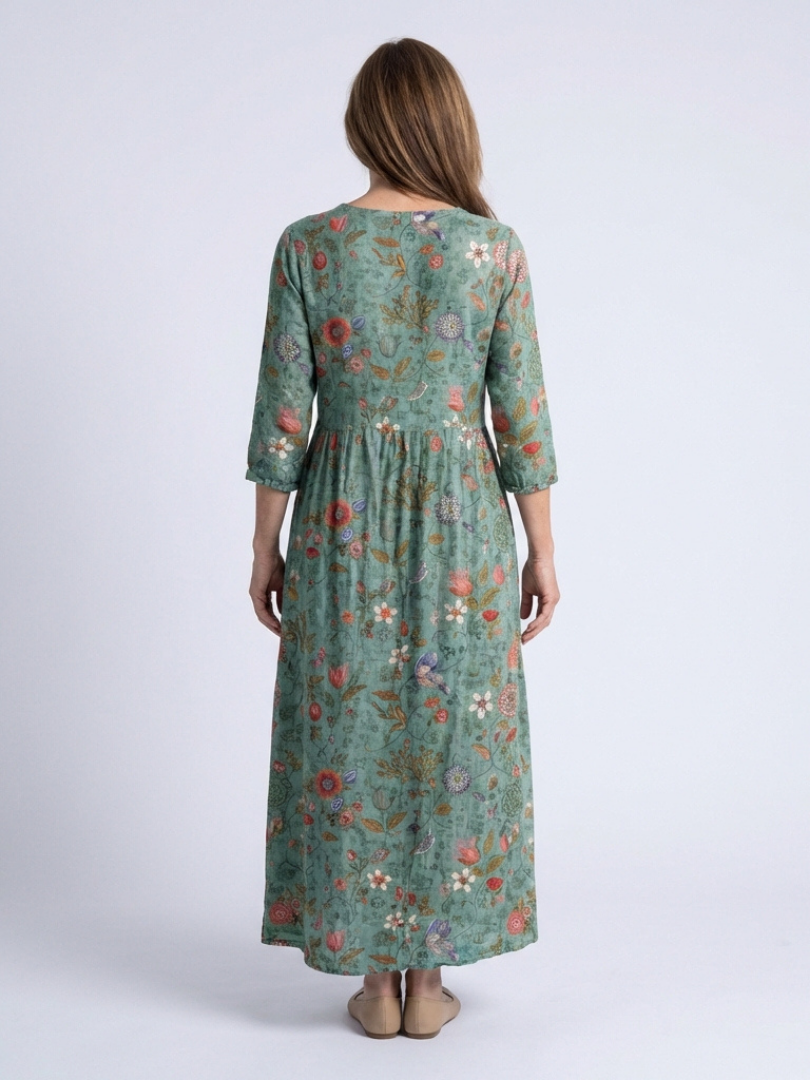 Armelle | Robe Maxi Fleurie Confort Naturel