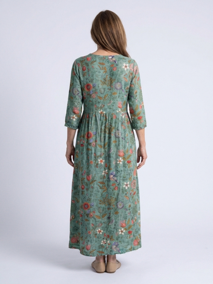 Armelle | Robe Maxi Fleurie Confort Naturel