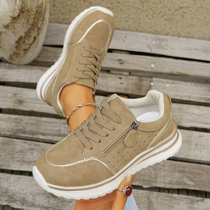 Émilie | Baskets Zip Confort Élégant