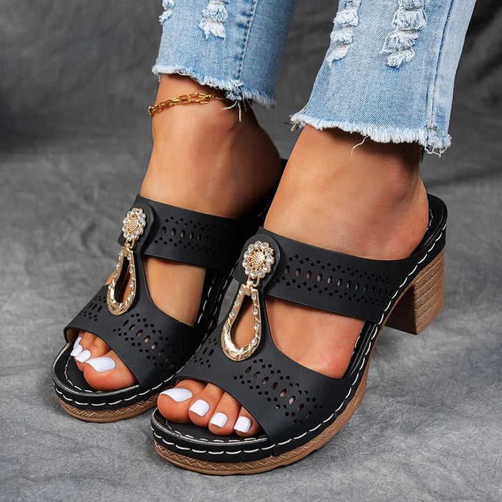 Évelyne | Sandales Orthopédiques Talons Ajourées
