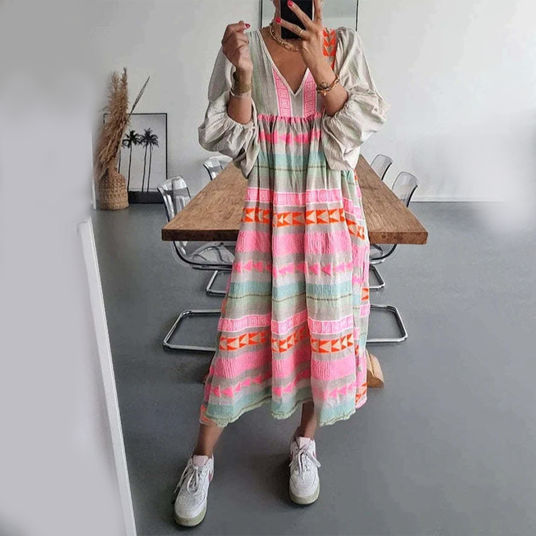 Éléonore | Robe Bohème Patchwork
