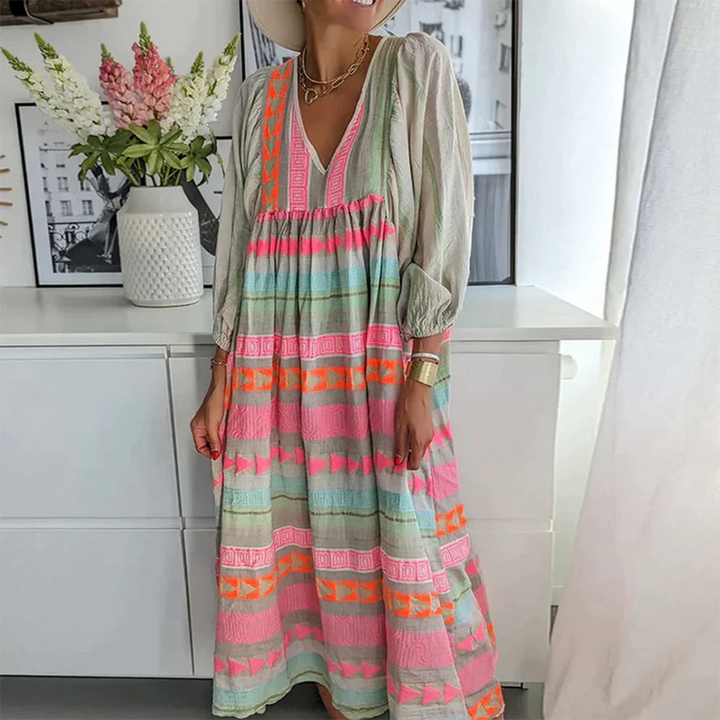 Éléonore | Robe Bohème Patchwork