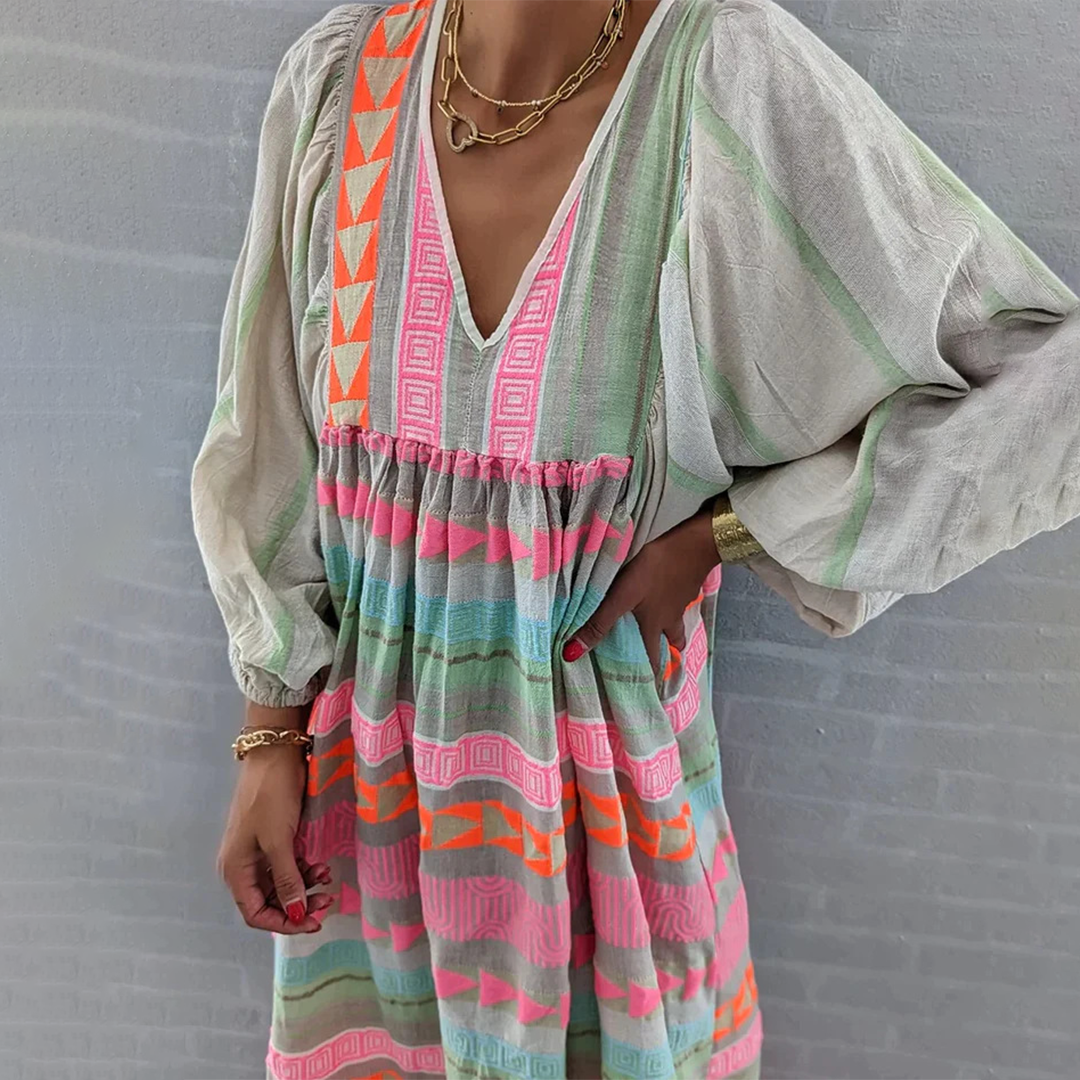 Éléonore | Robe Bohème Patchwork