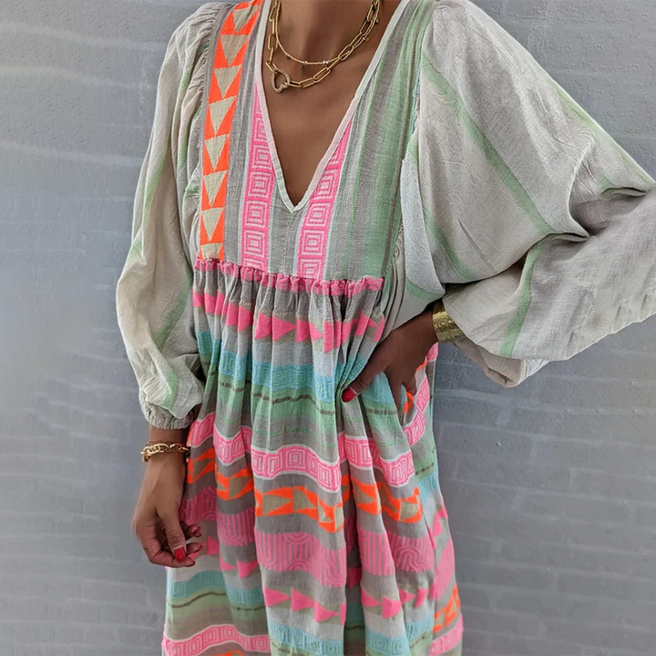 Éléonore | Robe Bohème Patchwork