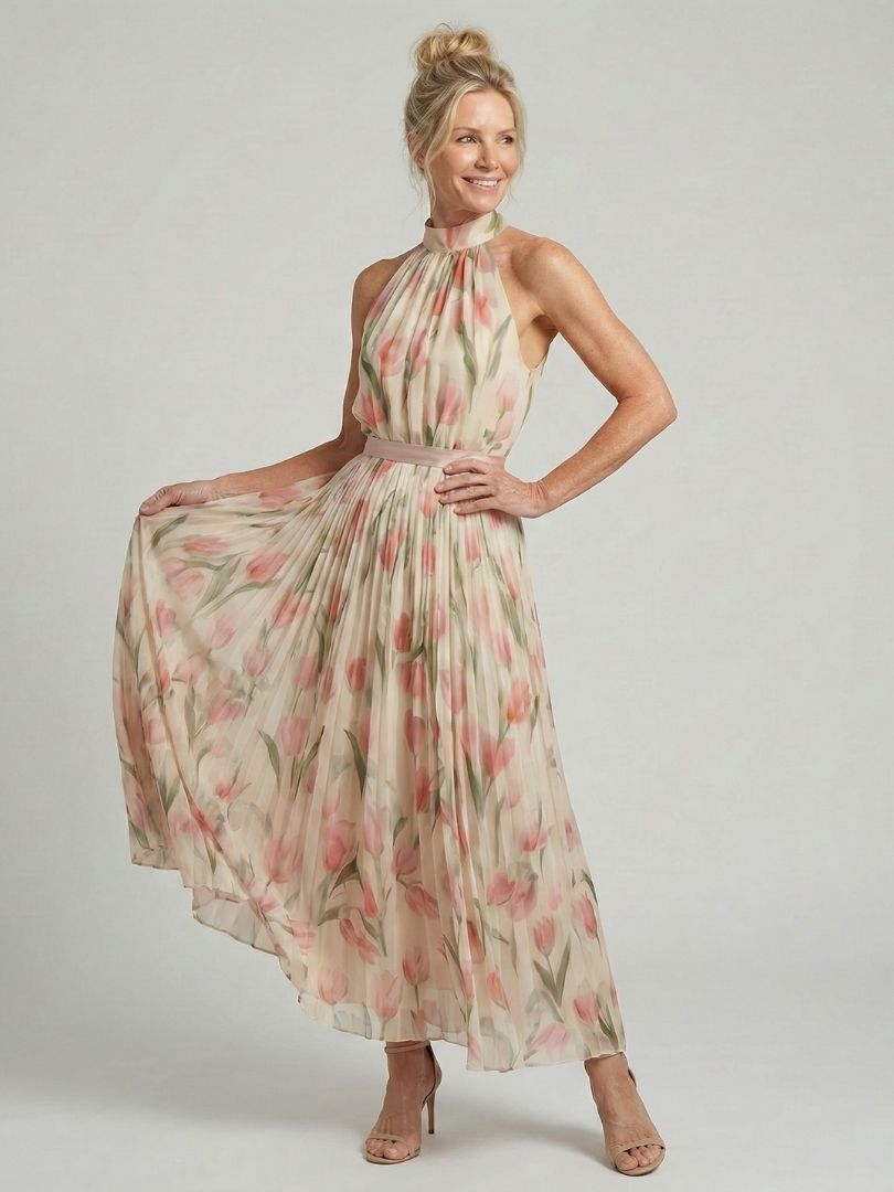 Élina | Robe Maxi Fleurie Élégance Fluide