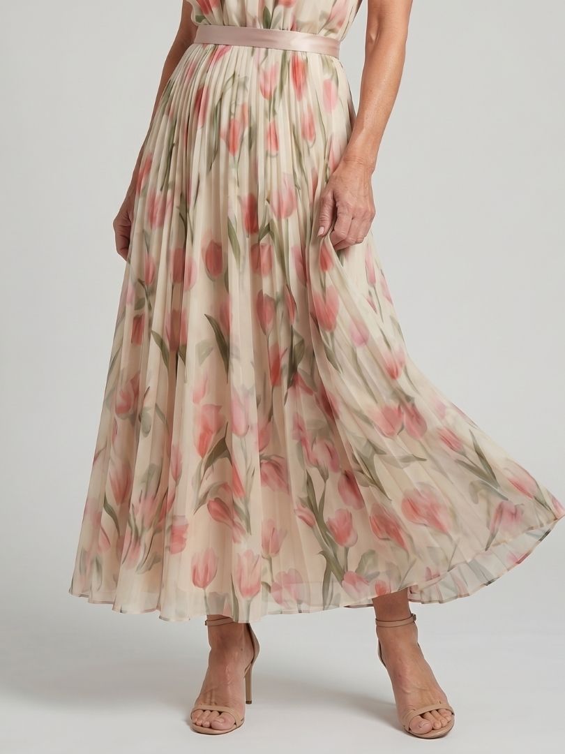 Élina | Robe Maxi Fleurie Élégance Fluide