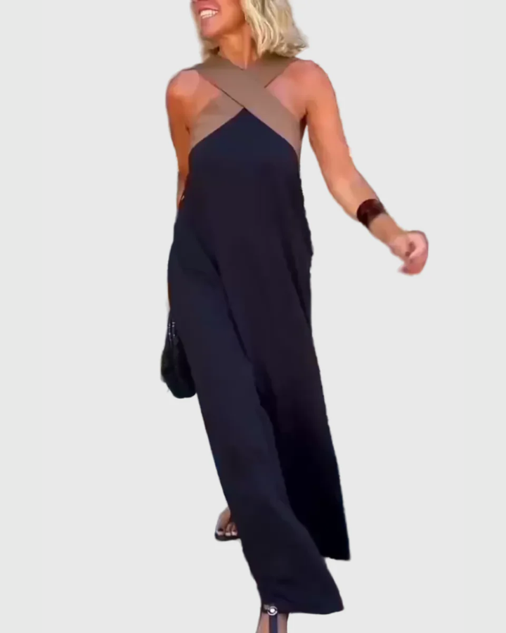 Léna | Robe Maxi Croisée Élégante