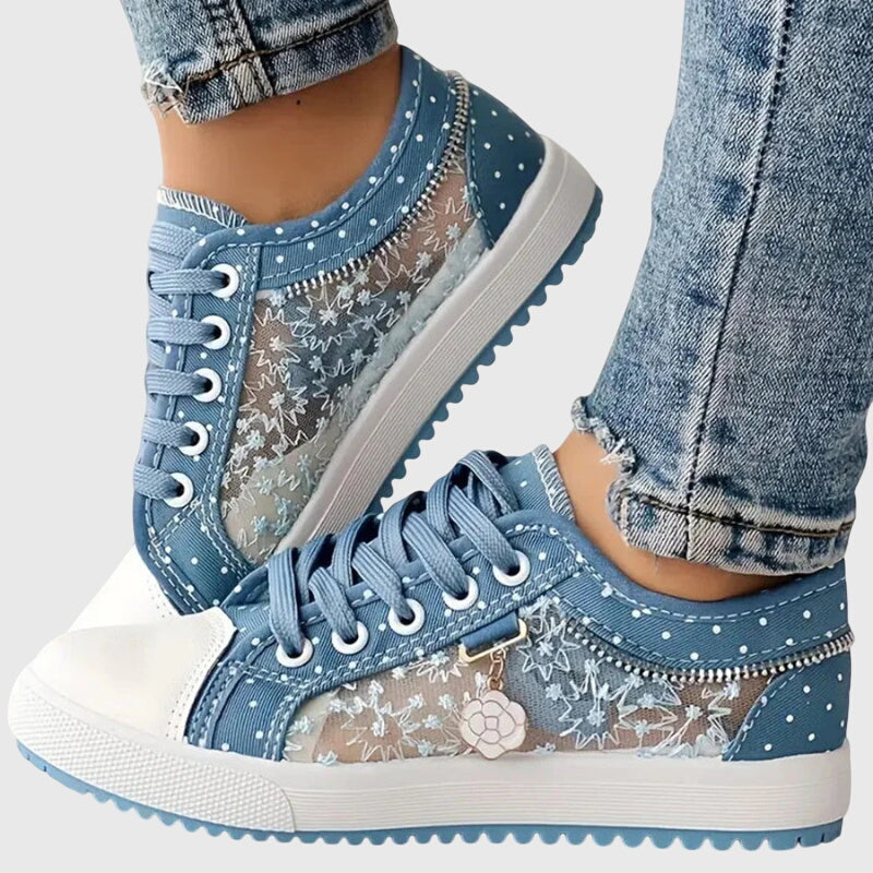 Céleste | Baskets Dentelle Transparente