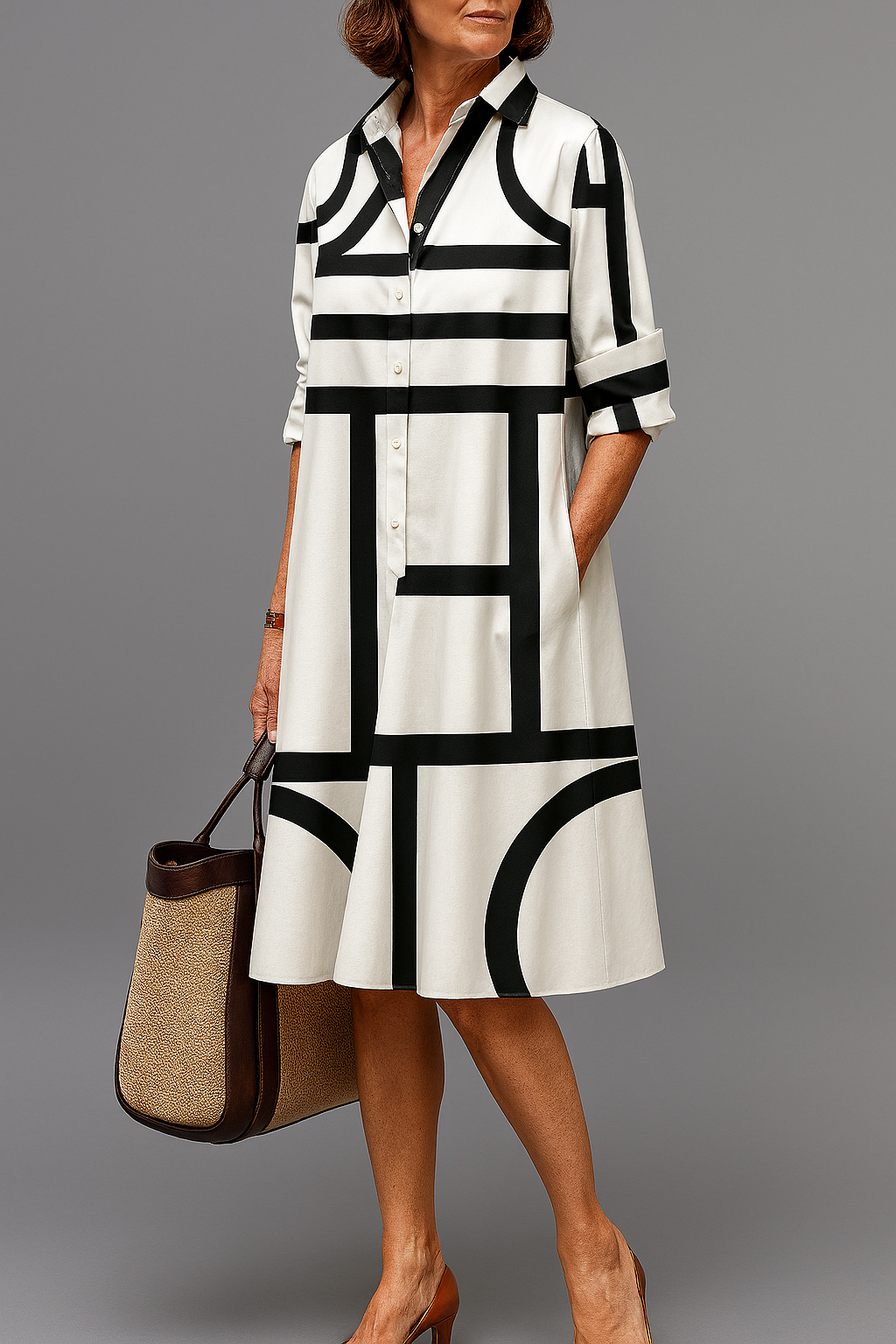 Ellie | Robe Midi Contemporaine