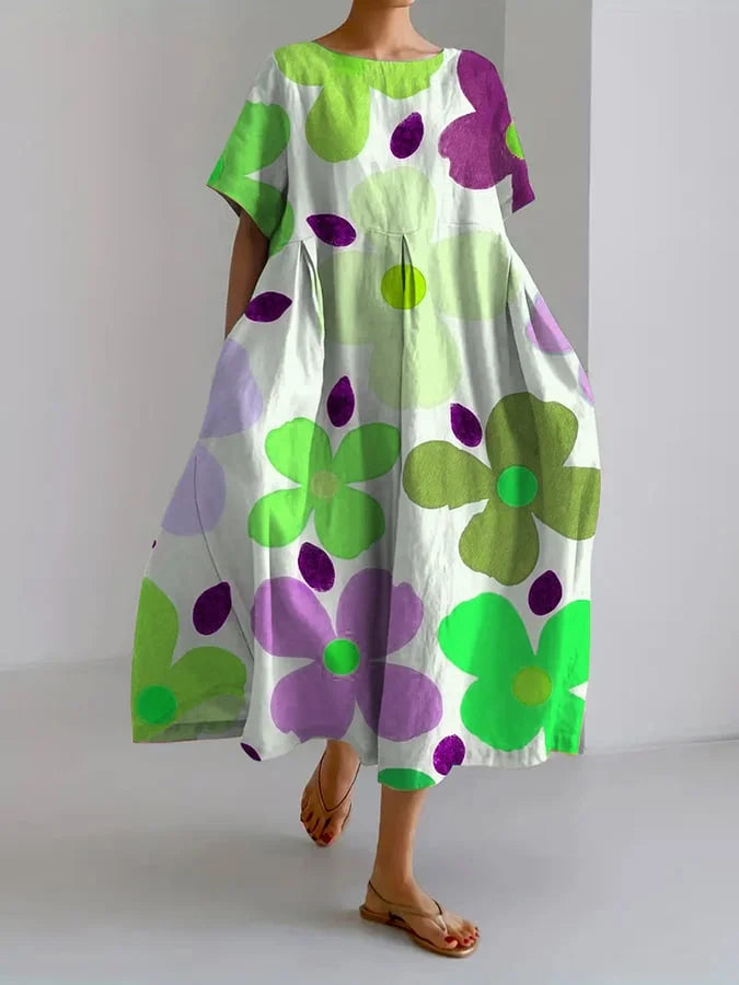 Liora | Robe Longue Fleurie Color Pop