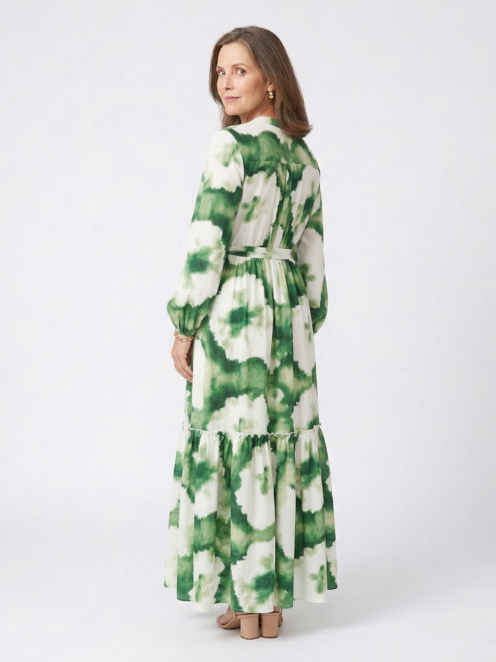 Garance | Robe Maxi Imprimé Nature Élégance Fluide