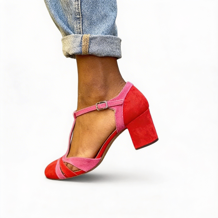 Roséline | Talons Color Block Élégance