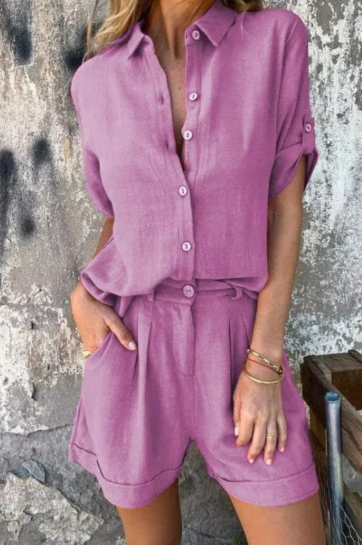 Melda - Ensemble Boutonné Aéré