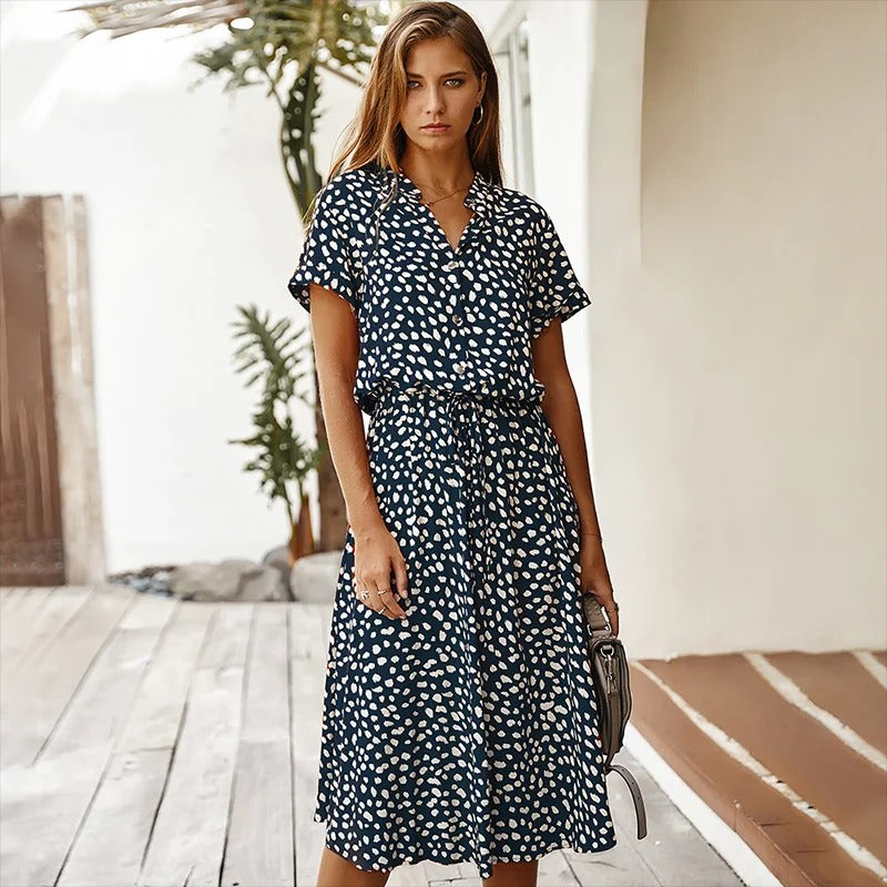 Bérénice | Robe Midi Imprimée
