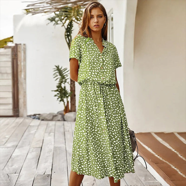 Bérénice | Robe Midi Imprimée