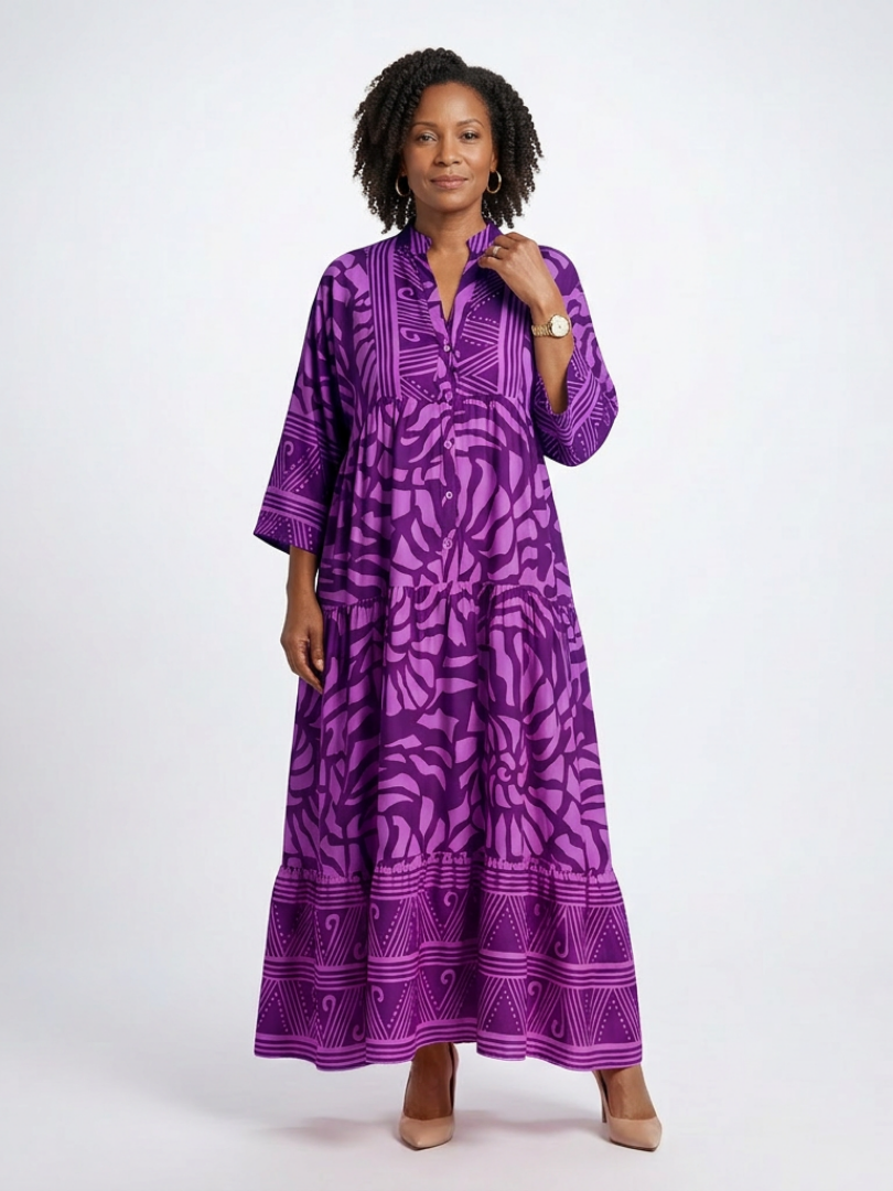 Louna | Robe Maxi Imprimé Bohème