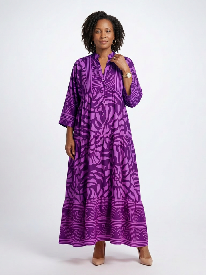 Louna | Robe Maxi Imprimé Bohème